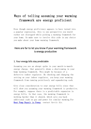 Ways of telling assuming your warming framework