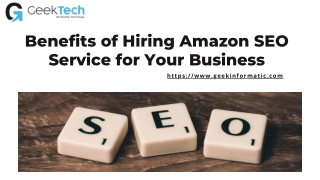 Benefits of Hiring Amazon SEO Service for Your Business
