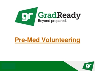 Pre-Med Volunteering