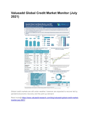 Valueadd Global Credit Market Monitor