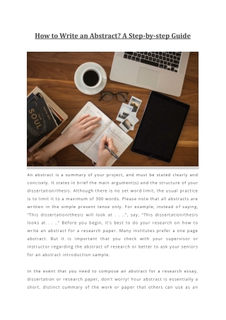 How to Write an Abstract - A Step-by-step Guide