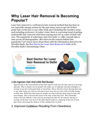 Why Laser Hair Removal Is Becoming Popular?