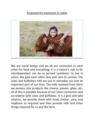 Endometritis treatment in cattle-converted