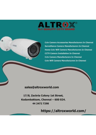CCTV Camera Installation In Chennai
