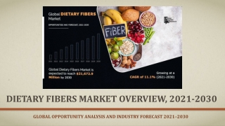 Dietary Fibers Market - Global Report, 2030