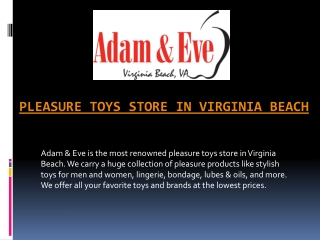 Adult Products Store in Virginia Beach