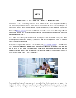 Recover Lost Funds - Finance Recovery