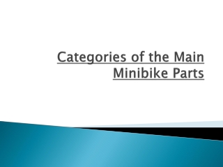 Minibike Parts