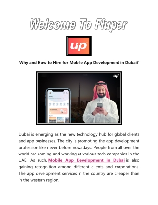 Hire a perfect company for mobile app development in Dubai