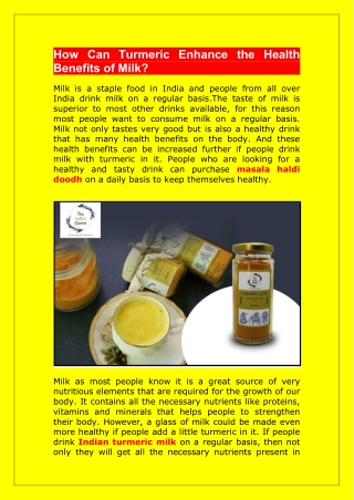 How Can Turmeric Enhance the Health Benefits of Mi