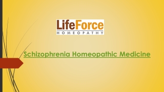 Schizophrenia Homeopathic Medicine