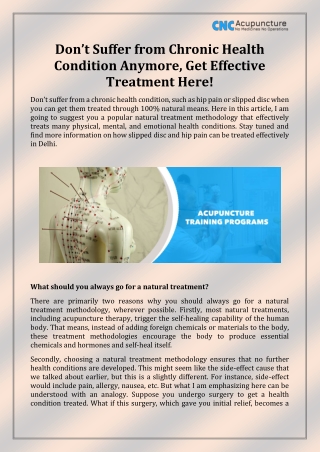 Slip Disc Treatment in East Delhi