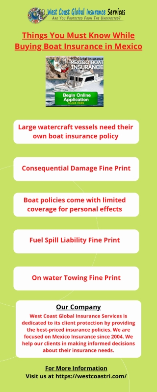 Things You Must Know While Buying Boat Insurance in Mexico