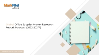 Global Office Supplies Market Forecast Till 2027