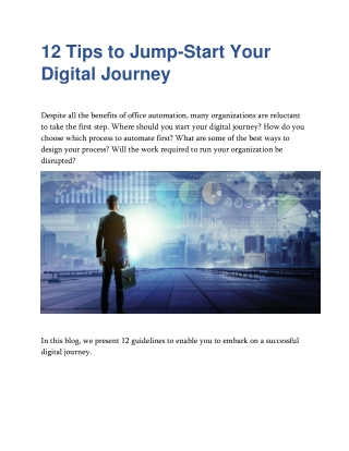 12 Tips to Jump-Start Your Digital Journey