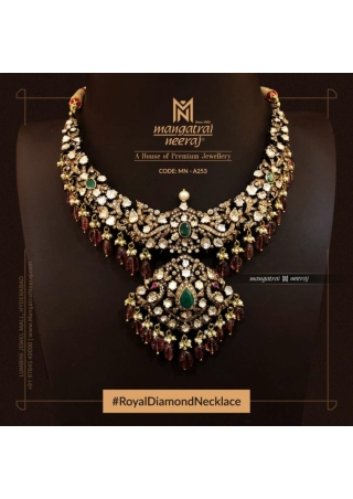 Necklace with Uncut Diamonds