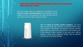 Voltas Air purifier machine Bangalore removes all unwanted odors from your room