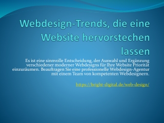Webdesign-Trends, die eine Website hervorstechen lassen