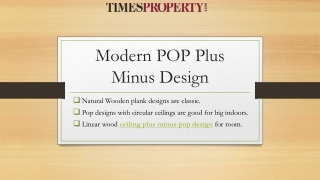 Modern POP Plus Minus Design for new home