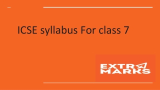 ICSE syllabus For class 7