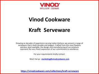 Kraft  Serveware - Vinod Cookware