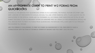 Proper guide to  Print W2 Forms from QuickBooks