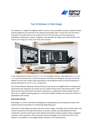 Top 10 Mistakes in Web Design