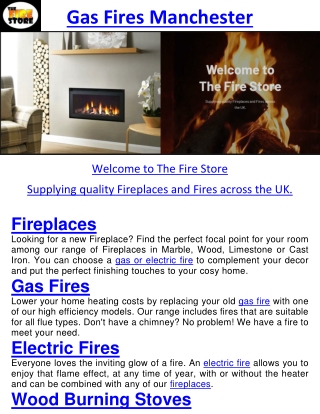 Gas Fires Manchester