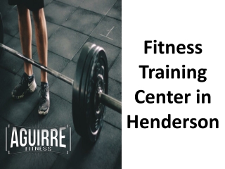 Fitness Training Center in Henderson