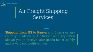 Air Freight Shipping Services