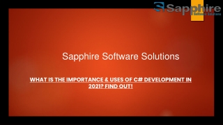 What is the importance & uses of C# development in 2021 Find Out!