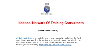 Mindfulness Training Courses