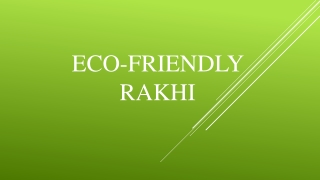 Eco-friendly Rakhi