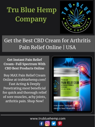 Get Instant Pain Relief Cream-Full Spectrum With CBD Best Products Online