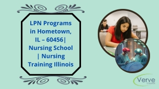 LPN Programs in Hometown, IL – 60456 Nursing School  Nursing Training Illinois