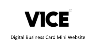 Digital Business Card Mini Website