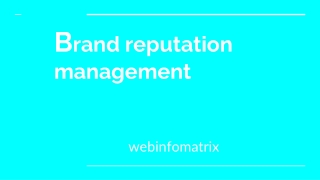 brand reputation