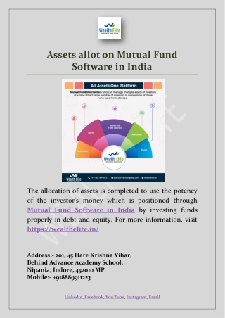 Assets allot on Mutual Fund Software in India