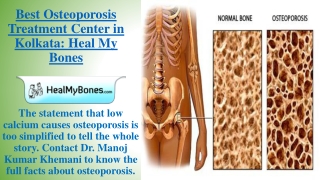 Top Osteoporosis Treatment Center in Kolkata - Heal My Bones