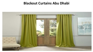 Blackout Curtains Abu Dhabi