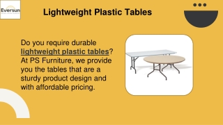 Lightweight Plastic Tables