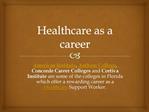 Healthcare as a career