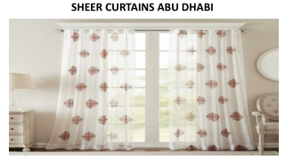 SHEER CURTAINS ABU DHABI