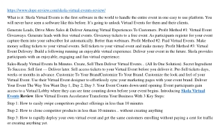 Skola Virtual Events Review