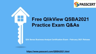 Qlik Sense Business Analyst QSBA2021 Dumps