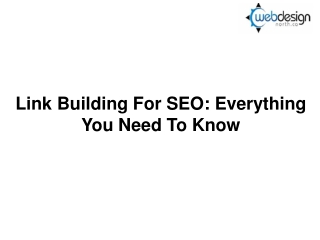 Link Building For SEO Everything You Need To Know