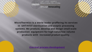 Thermal process development - Micro Thermics