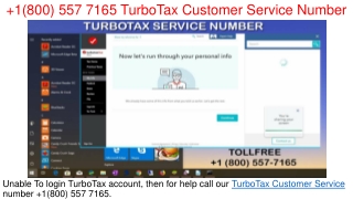 1(800) 557 7165 TurboTax Customer Service Number