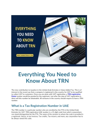 Everything You Need to Know About TRN