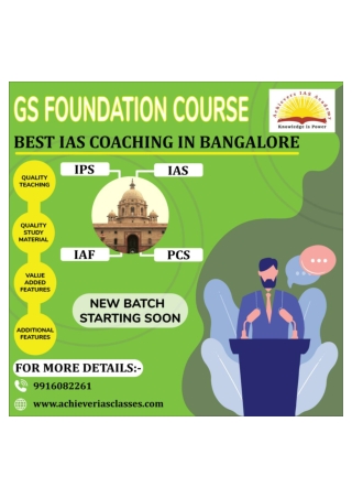 Best IAS Coaching In Bangalore Achievers IAS